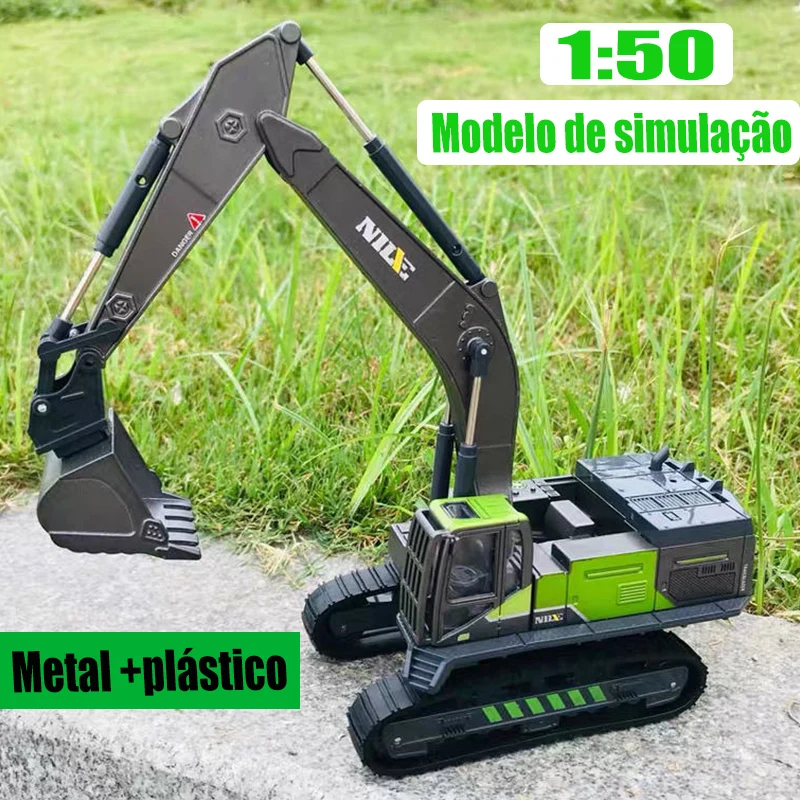 1/50 Simulation Engineering Vehicle Decast Model Toy Excavator Crane Model Truck Dump Car Toys for Boys Children Gift Hoem Decor