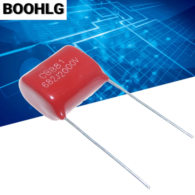 20pcs Metallized Polypropylene Film Capacitor  CBB81  2000V 332J/472J/562J/682J /822J 2KV 332 472  562 682 822 Pitch 15mm  20mm