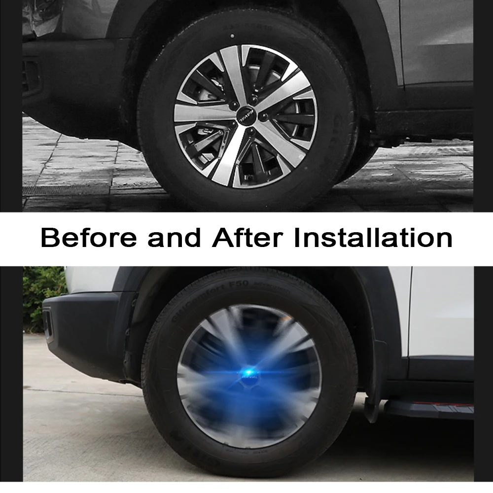 For Great Wall GWM Haval DARGO Magnetic levitation wheel hub lights Illuminated hub caps Exterior modification Car stickers