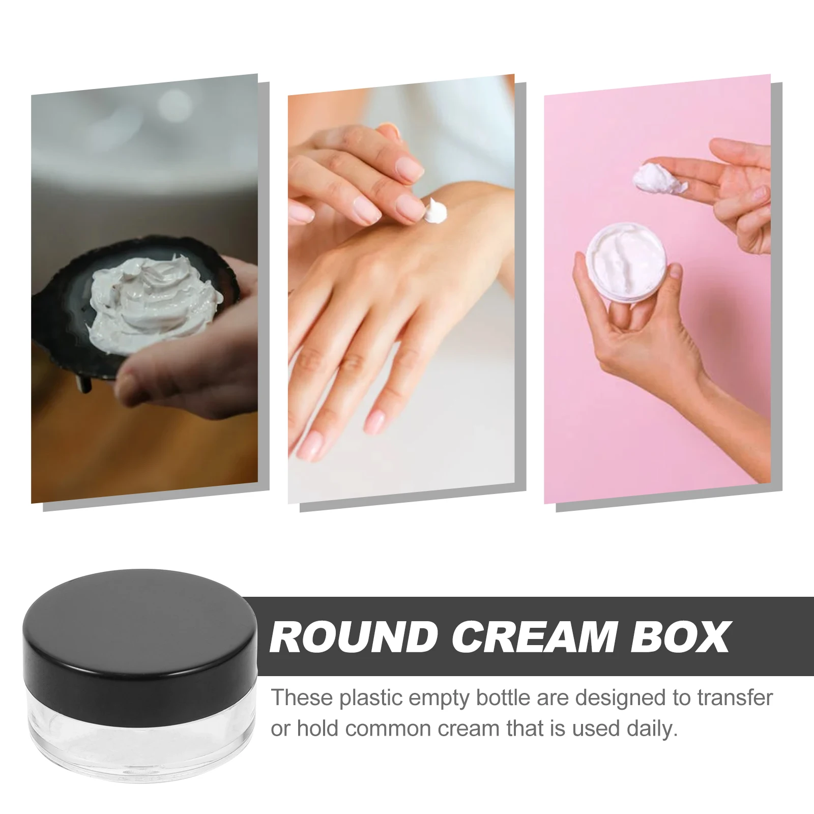 

20 pcs Empty Bottles Small Containers for Cream Travel Lotion Dispenser Refillable Plastic Storage Solutions