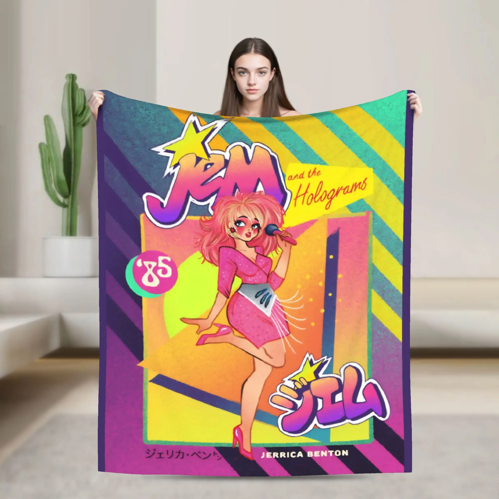 Jem And The Holograms Blanket Ultra Soft  Throw Blankets for Sofa 50x60 Inch Multi-size Bedding Throws