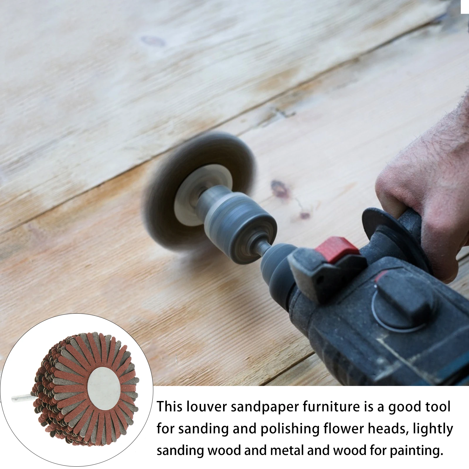 

High Quality Emery Cloth Sanding Wheel for Wood Carving Furniture Metal Polishing Irregular Surfaces Sandpaper Flower Head Tools