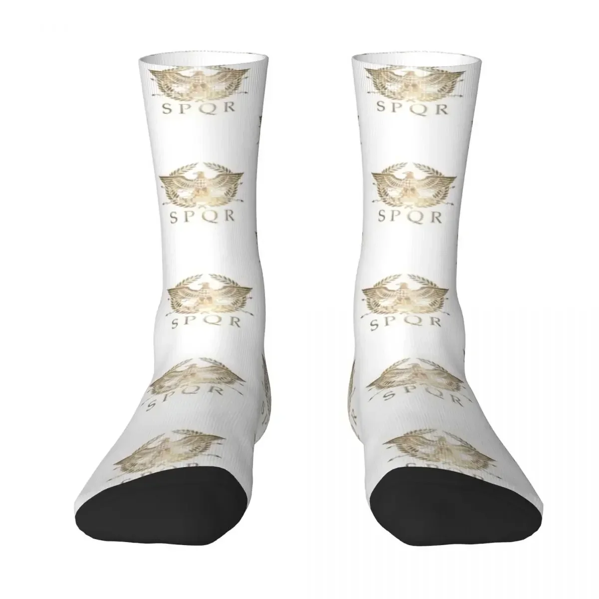 

SPQR Roman Empire Standard Shield Socks Harajuku Sweat Absorbing Stockings All Season Long Socks Accessories for Unisex Gifts