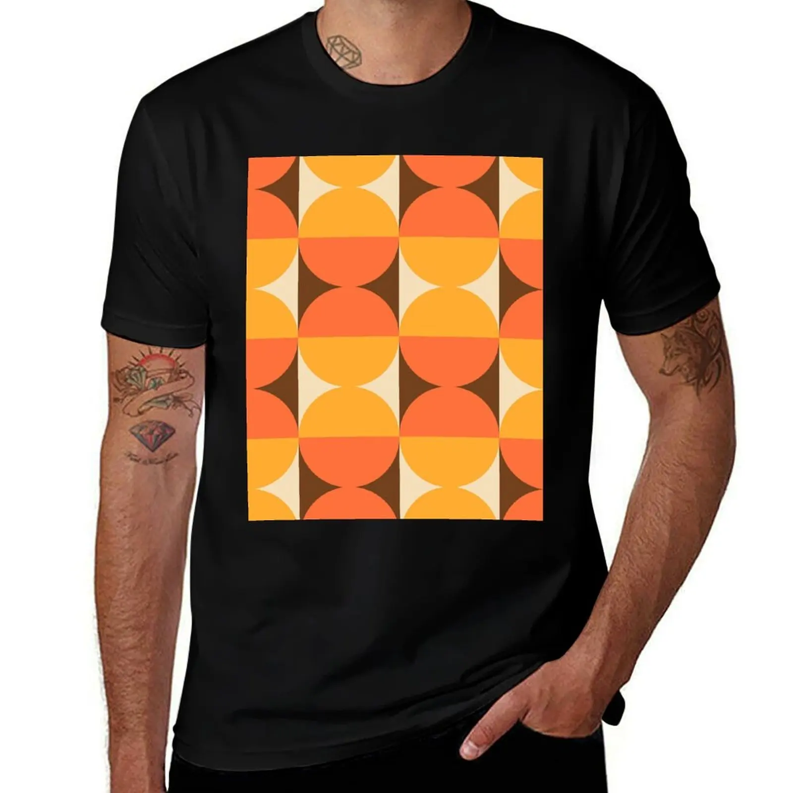 Mid Century Modern Geometric Abstract Pattern 727 T-Shirt Aesthetic clothing Blouse workout shirts for men