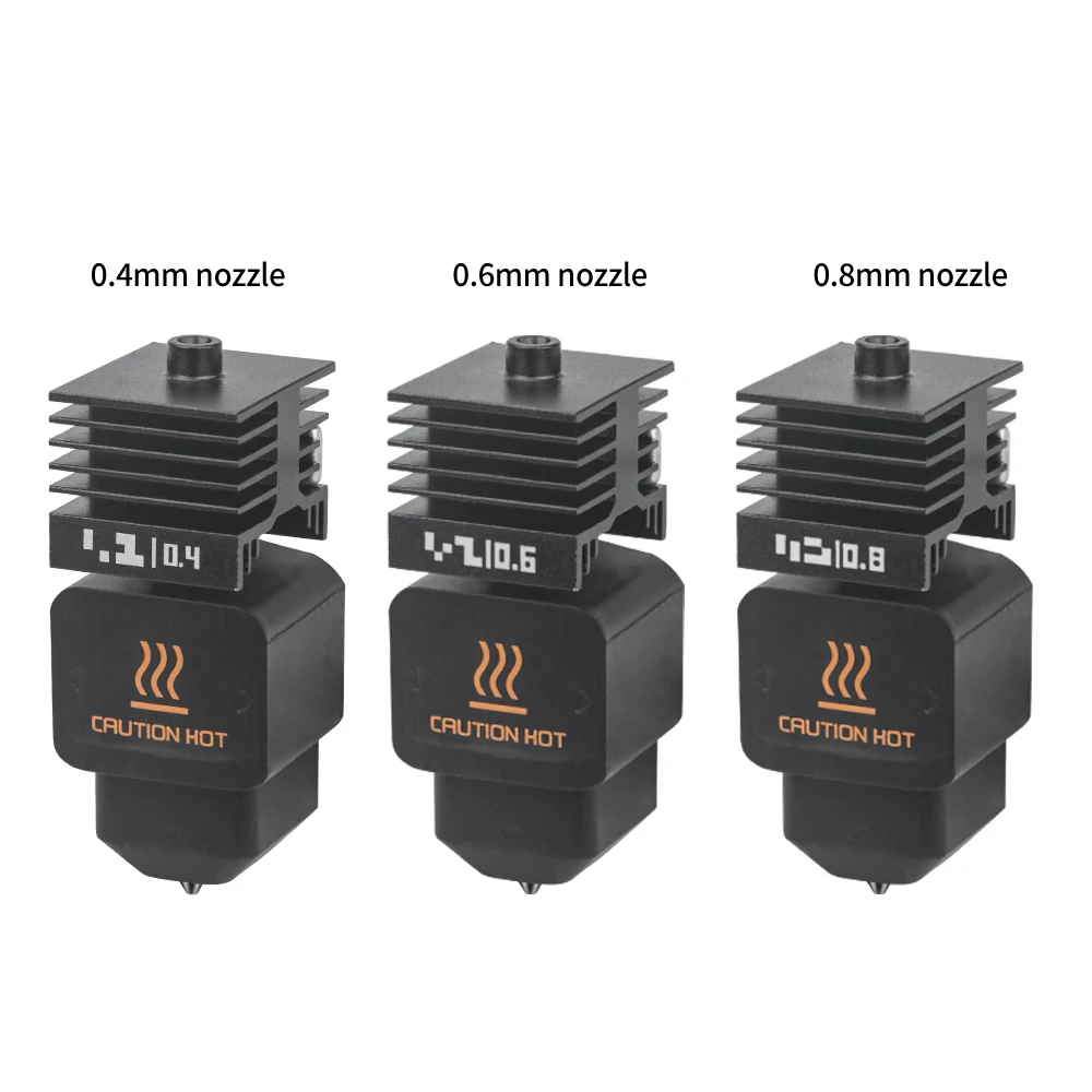 0,4 Mm Hotend Voor 3D-printer - Nano-gecoat Mondstuk, Rood Koelblok, Compatibel Met H2D, H2S, P2S, A1 En A1 Mini
