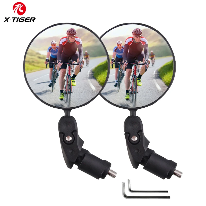 

X-TIGER Universal Bike Mirrors Bicycle Rearview Mirror Adjustable Rotate Wide Angle Cycling Handlebar Rear View Mirrors MTB Bike