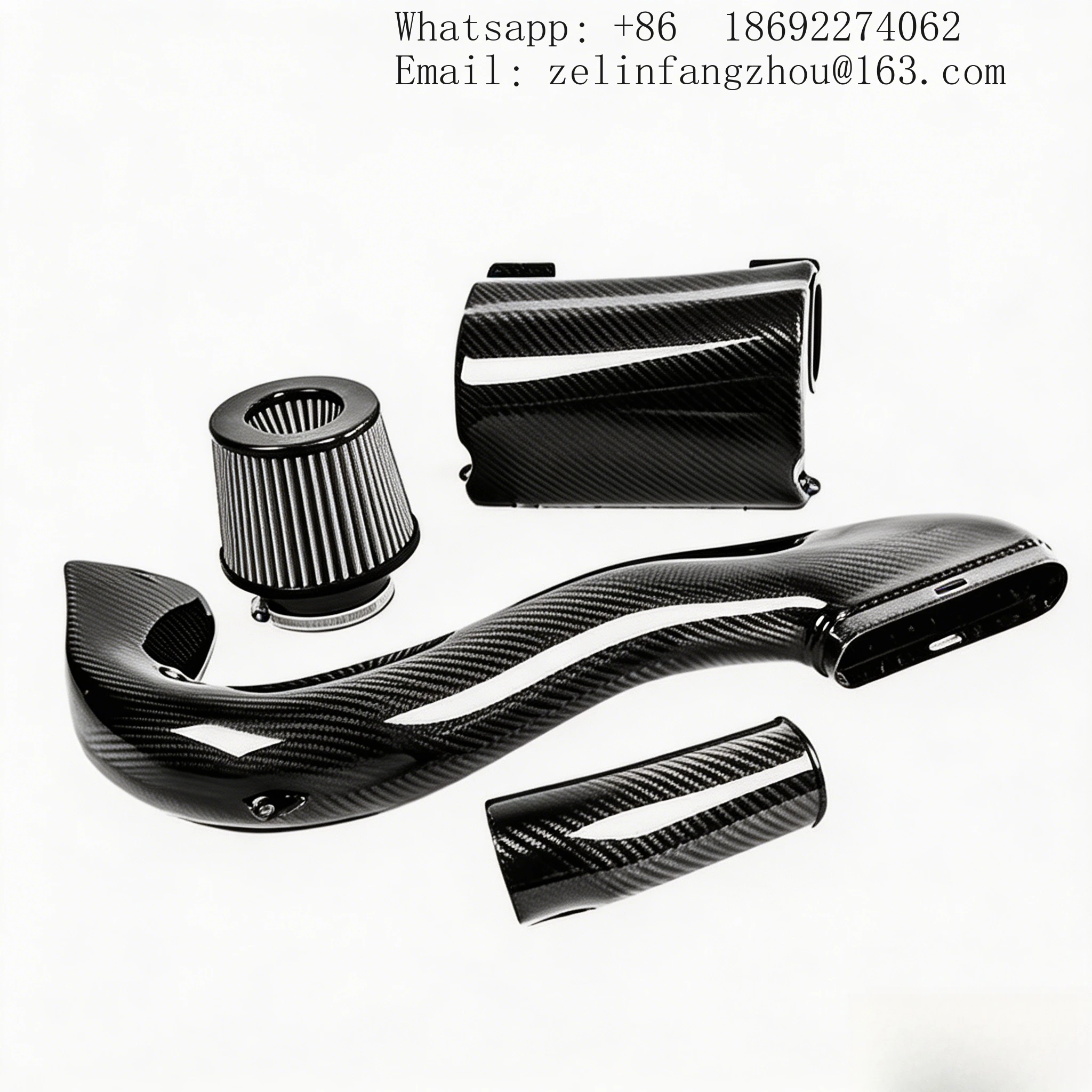 Airspeed Brand Automotive Parts & Accessories 100% Dry Carbon Fiber Cold Air Intake System For BENZ C,E W205(M274)GLC