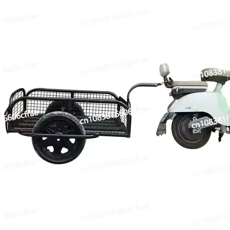 Bucket Outdoor Pulling Cart Electric Motorcycle Bicycle Rear Hanging Small Trailer Stall Pulling Goods Camping Fishing Tricycle