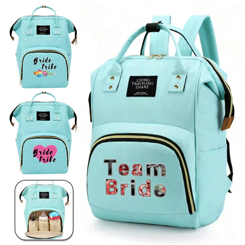 

Maternity Backpack Large Capacity Fashion Infant Products Storage Pack for Quick Outing Nappy Changing Bag Bride Series
