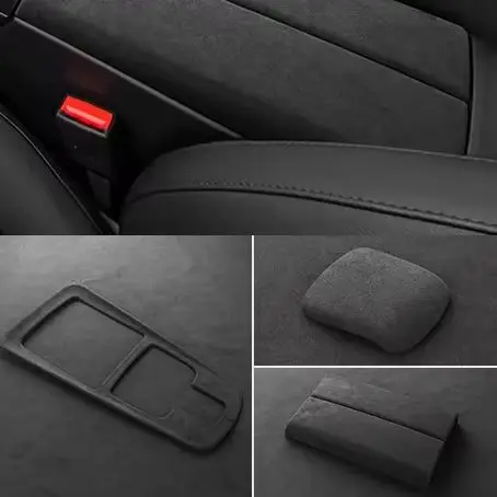 

Для Mercedes Benz GLA X156 GLB H247 X247 2020 2021 2022 2023 2024 Alcantrara крышка подлокотника, ручка переключения передач, головная панель