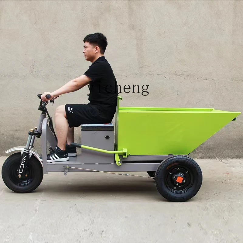 XL Construction Site Electric Hand Push Electric Tricycle Pull Mortar Truck Special Carrier for Breeding