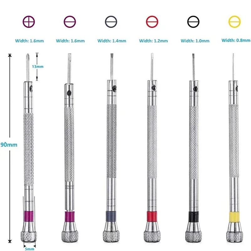 修理用スチールドライバー,0.8〜1.6mm,ミニリンクピン付きポータブル時計バンド除去ツール