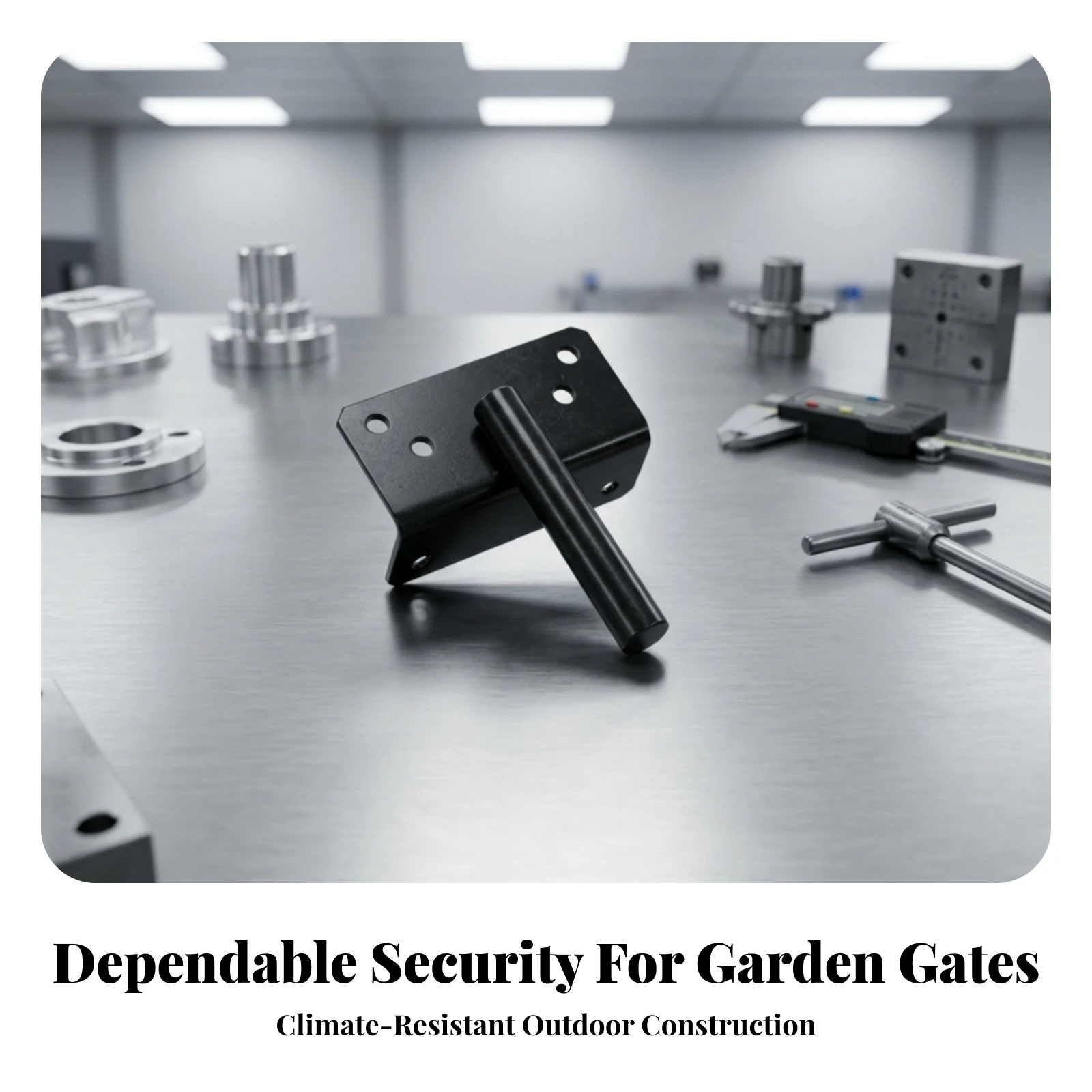 Fence Gate Latch Powder Coated Self-Locking Gate Latch Hardware Rust-Resistant Long-Lasting for Wood Fences, Gardens view 6