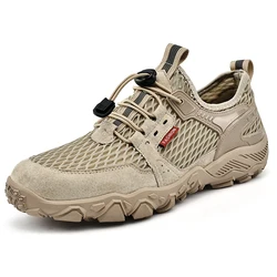 Mannen Zachte Wandelschoenen Zomer Ademende Mesh Sneakers Licht Zwart Wandelschoenen Wandelschoenen Outdoor Schoenen Klimschoenen Mannelijke