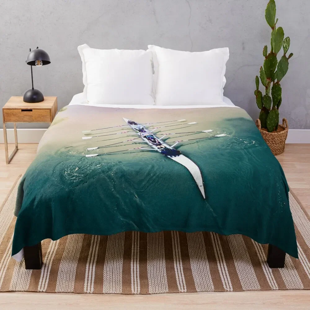 

Rowers Rowing Color Throw Blanket Luxury Thicken Decorative Sofas Blankets