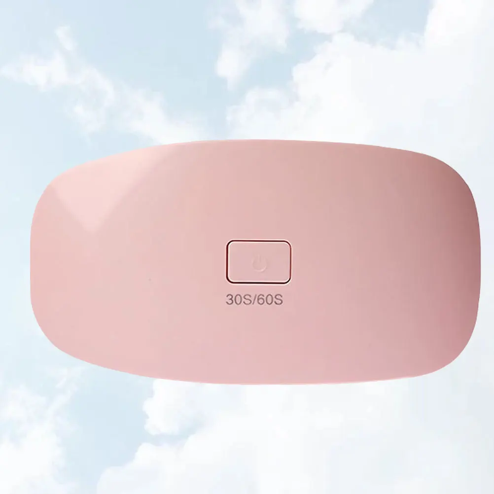 6W nagellamp 6 lampkralen opvouwbare muisvorm gellak droger USB opladen 30S 60S timing thuis nail art DIY roze