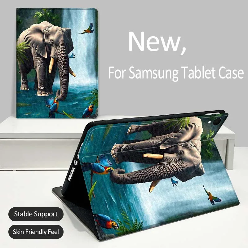 

African Elephant Dust Bath Tablet Case For Samsung Galaxy Tab A A7 A8 A9 A11 S6 S11 Lite Plus 10.1 10.4 10.5 Inch 2022 2025