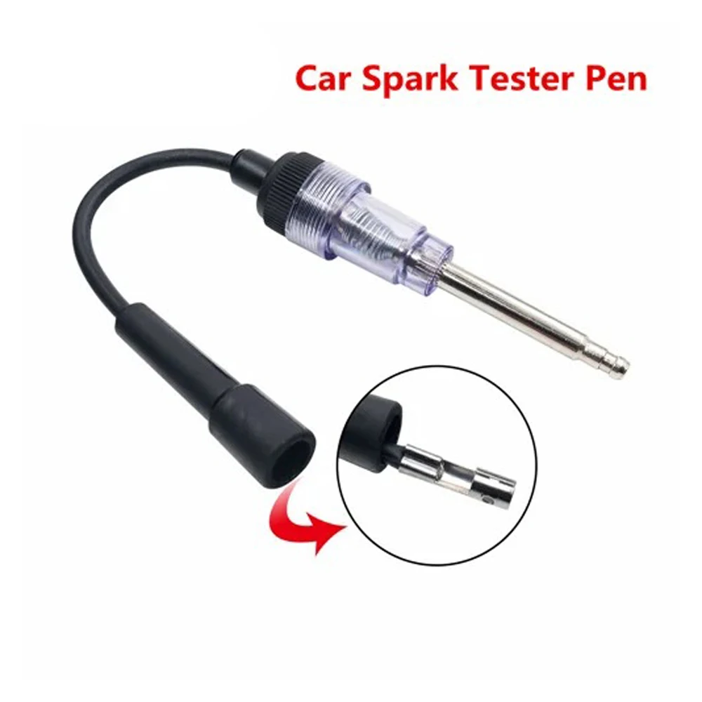 車のスパークプラグテスター デュアルスロット点火コイルチェッカー 12Vエンジン用EUプラグ付き