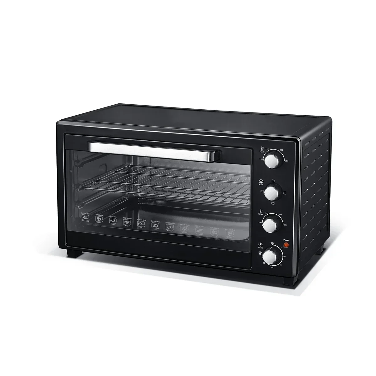 2026 2000W 60L Kitchen Appliance Electric Oven For Home, Multifunction Portable Free Stand Pizza Oven, Stainless Steel Built