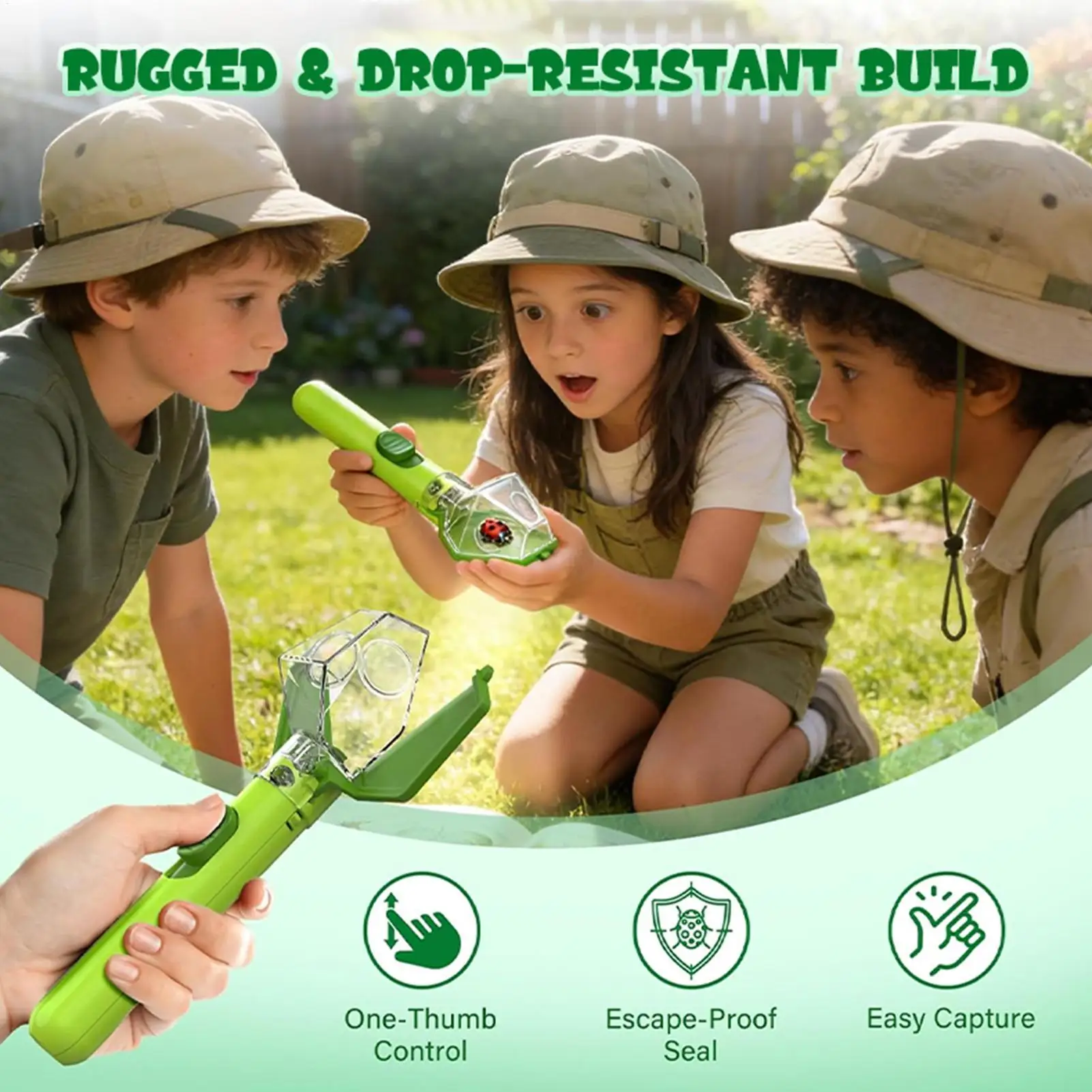 6X Magnifier Educational Ergonomic Kids Outdoor Exploration Viewing Toy for Ages 3-15 Indoor Outdoor Camp Beach Backyard School