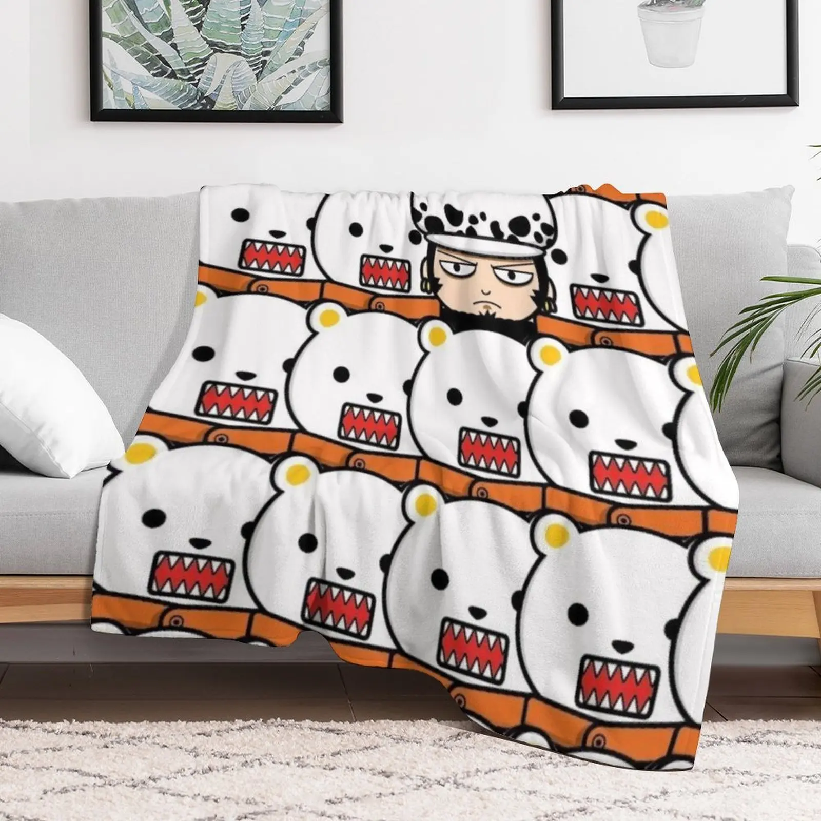 

Trafalgar Law x Bepo Throw Blanket Large For Decorative Sofa Beach Luxury St Blankets