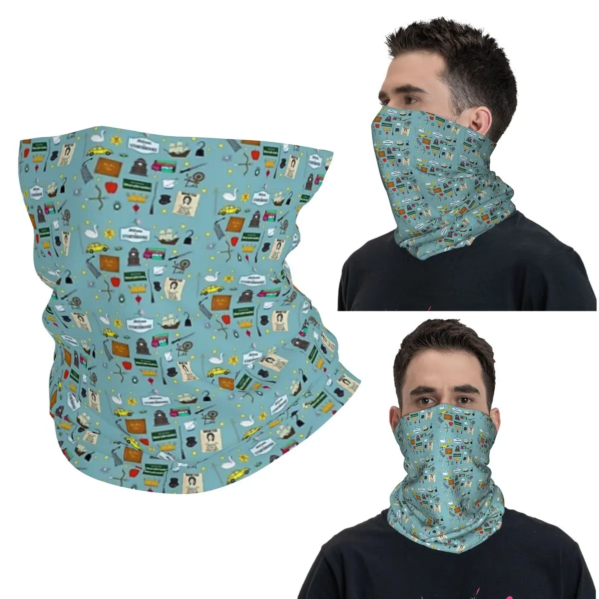

Once Upon A Time Character Symbols And Icons Bandana Neck Gaiter Printed Wrap Scarf Warm Cycling Scarf Running Adult Windproof