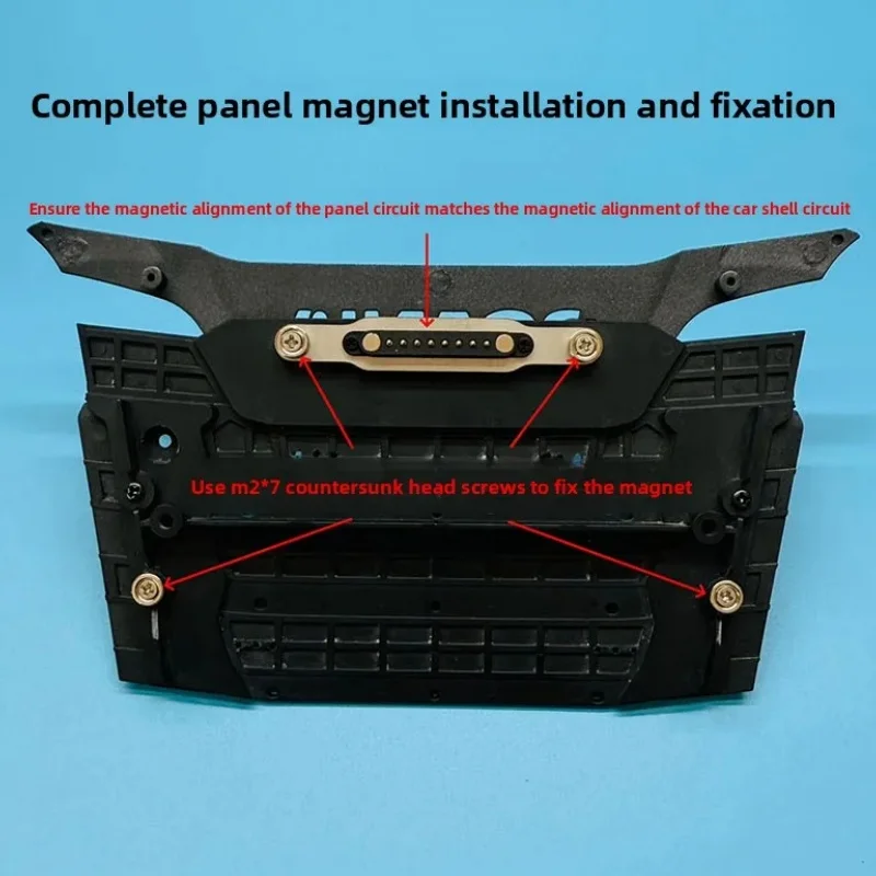 Für 1/14 Tamiya RC Truck für SCANIA 770S 6x4 56368 56371 56379 Metall-Frontgrill 4-in-1 Magnetisches Kabel-Kit Upgrade-Teile – Detail 1