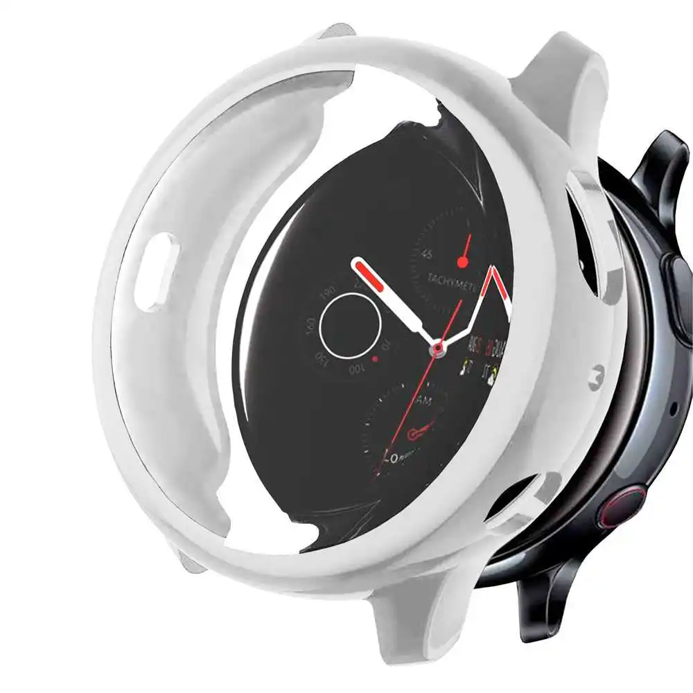 TPU Protective Case Flexible Cover Silver Compatible with Samsung Galaxy Watch Active 2 (44mm)