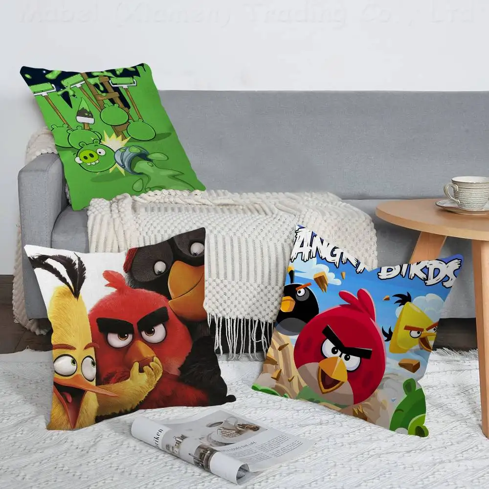 Games Angry Birds Pillow Anime Pillow Sofa Bed Head Pillow Cover Cushion Cover 45x45 Cm Fashion