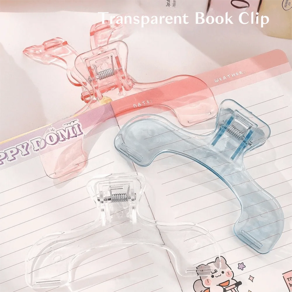 New Easy To Read Fixed Book Clips Plastic 12° Transparent Book Holder Anti-slip Desktop Reading Stand for Student Learning Tools