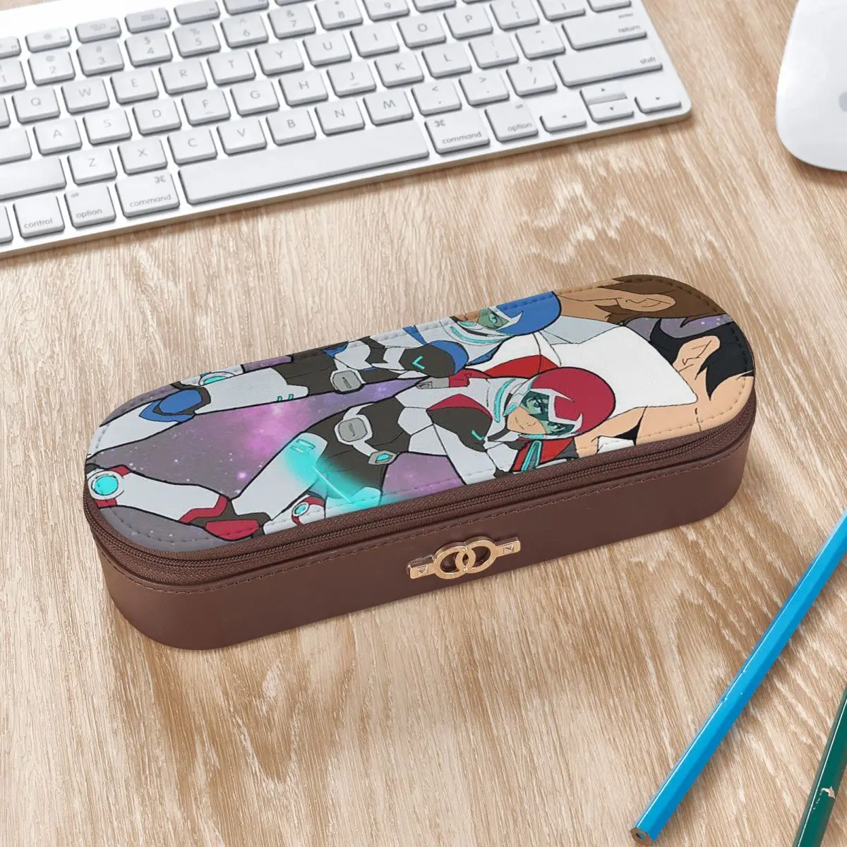 Voltron Legendary Defender Keith Lance AnimeLeather Pencil Case Pen Holder Storage Stationery Supplies Pen Box
