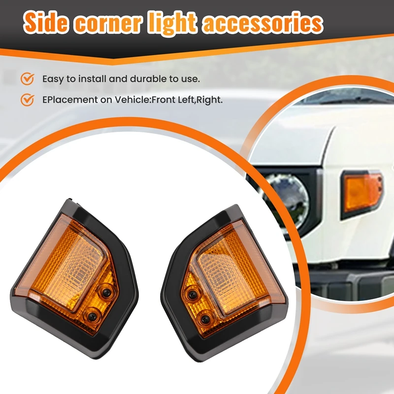 

1 Pair Car Corner Lights Lamp For Toyota Land Cruiser LC70 LC76 LC78 LC79 2024+ Auto Accessories (Without Bulb)