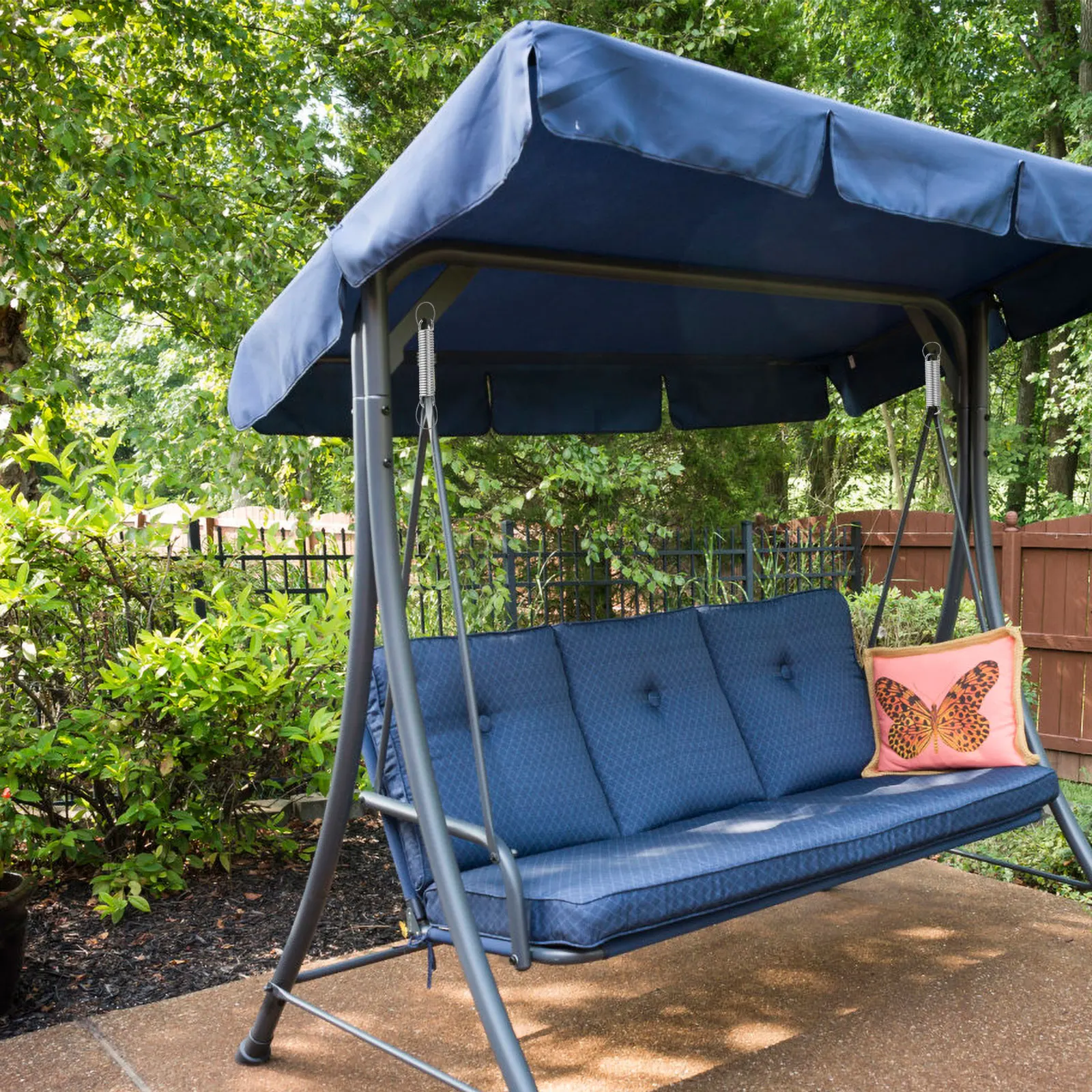 

1Set Hammock Spring Set Heavy Duty Stainless Steel Swing Chair Hanging Fixing Spring for Porch Swing Punching Bag