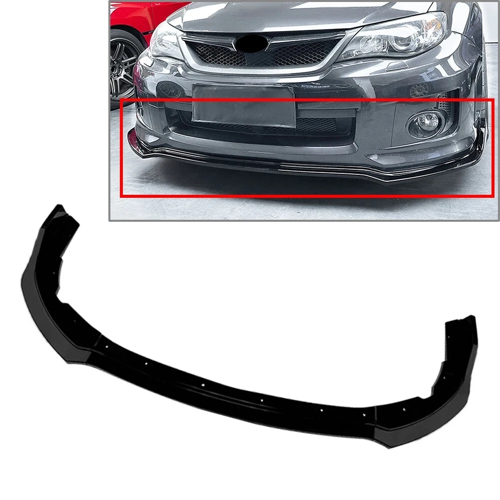 3Pcs Front Bumper Spoiler Splitter Lip For Subaru Impreza WRX STI 2011-2014 ABS Car Diffuser Body Kit
