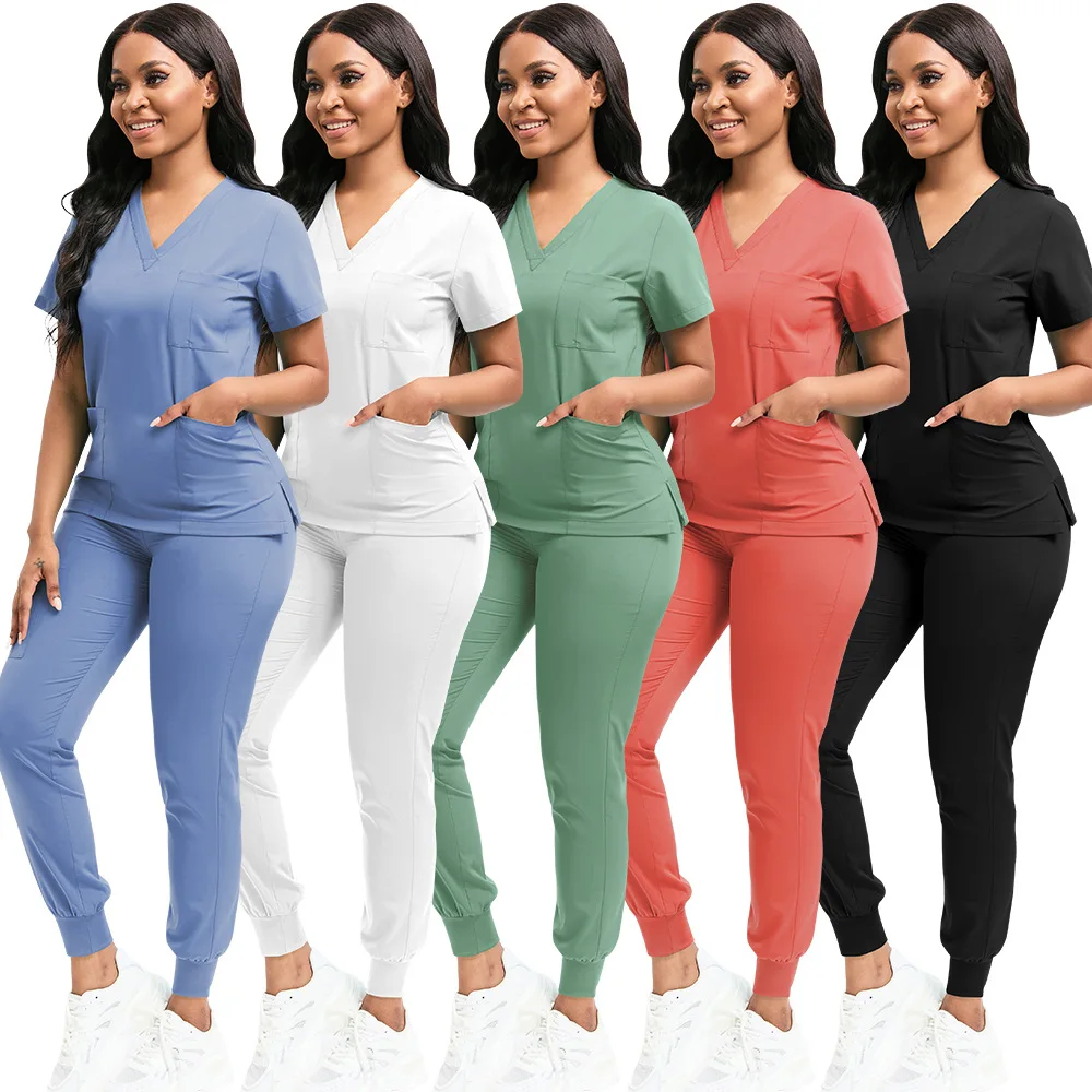 

Mens Womens Plus Size Uniform Elastic Quick Dry Workwear Comfy Salon Nurse Uniform Stretch Breathable Spa Attendant Uniform