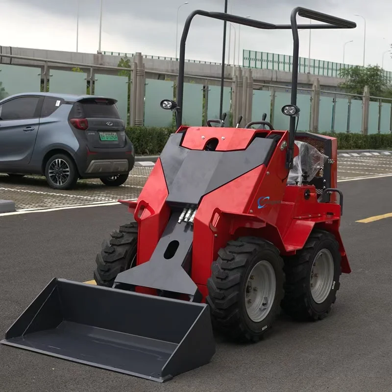 Mini Wheel Loader Free Shipping Skid Steer Loader Portable Multifunctional Front Loader  Diesel Engine Skid Loader Small Loader