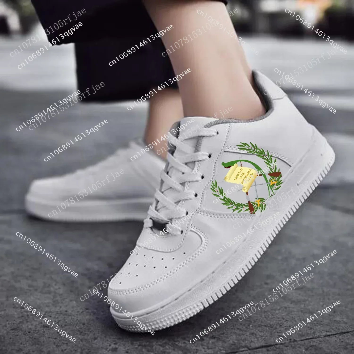 Guatemalan Flag AF Basketball Mens Womens Sports Running High Quality Flats Force Sneakers Lace Up Mesh Customized Made Shoe