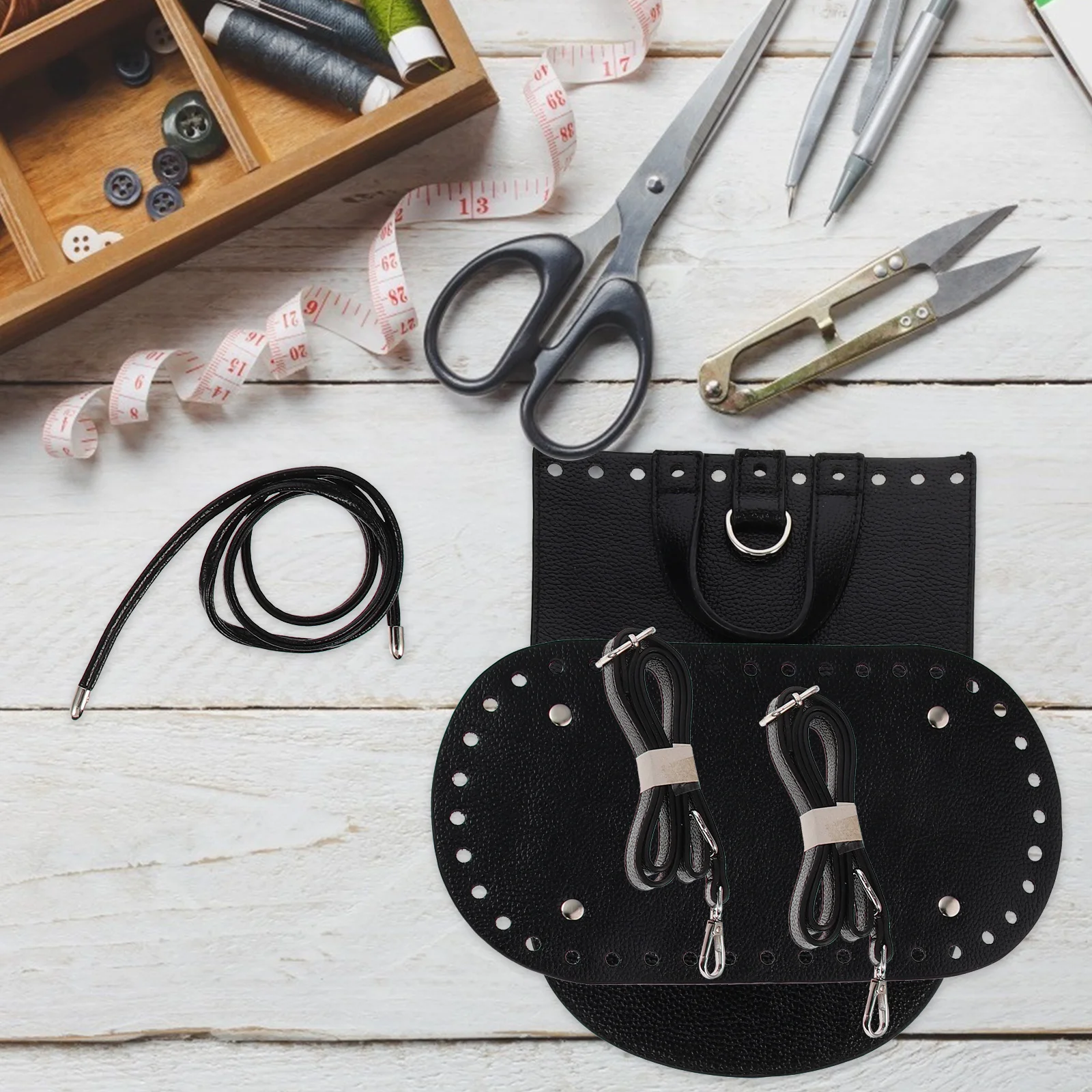 1セットdiy洗えるpuラタンバックパック製作キット、耐久性のある手作り織り用品、クラフト活動、トレーニングレッスン用