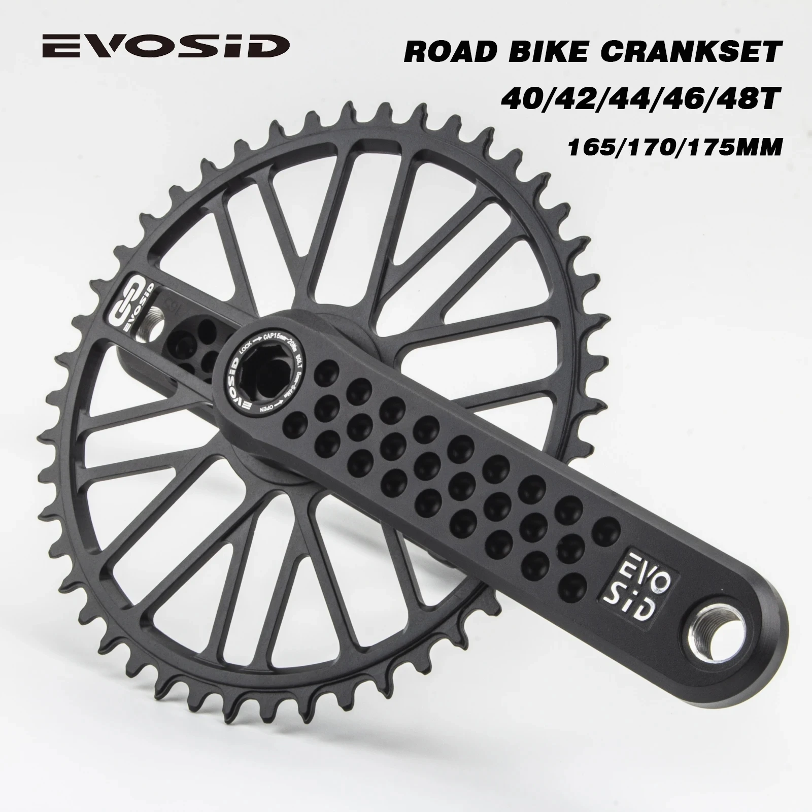 ZEROING Road Folding Bicycle Crankset 10/11/12speed Single Chainring 40/42/44/46/48T With Bracket Bottom BSA For Gravel Bike