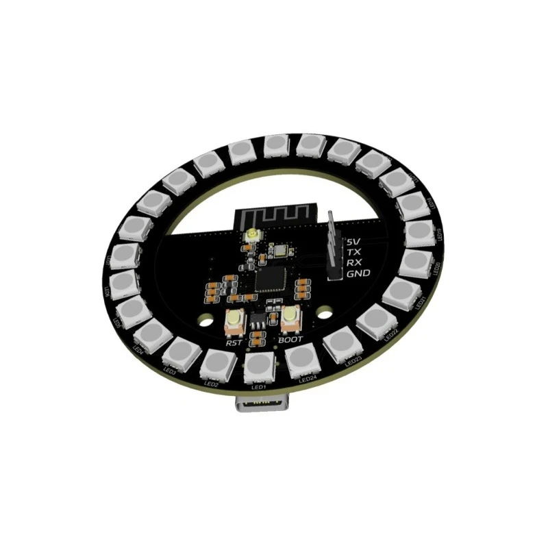 For ESP32 Development Board Round Magic Lantern Ring To Send Source Code Atmosphere Light Chassis