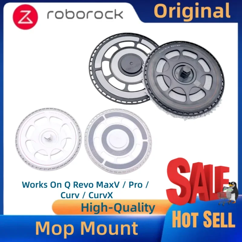Original Roborock Mop Tray Replacement – Compatible with Q Revo MaxV/Pro/Curv/CurvX/Master/Slim– FlexiArm Design Mop Holder