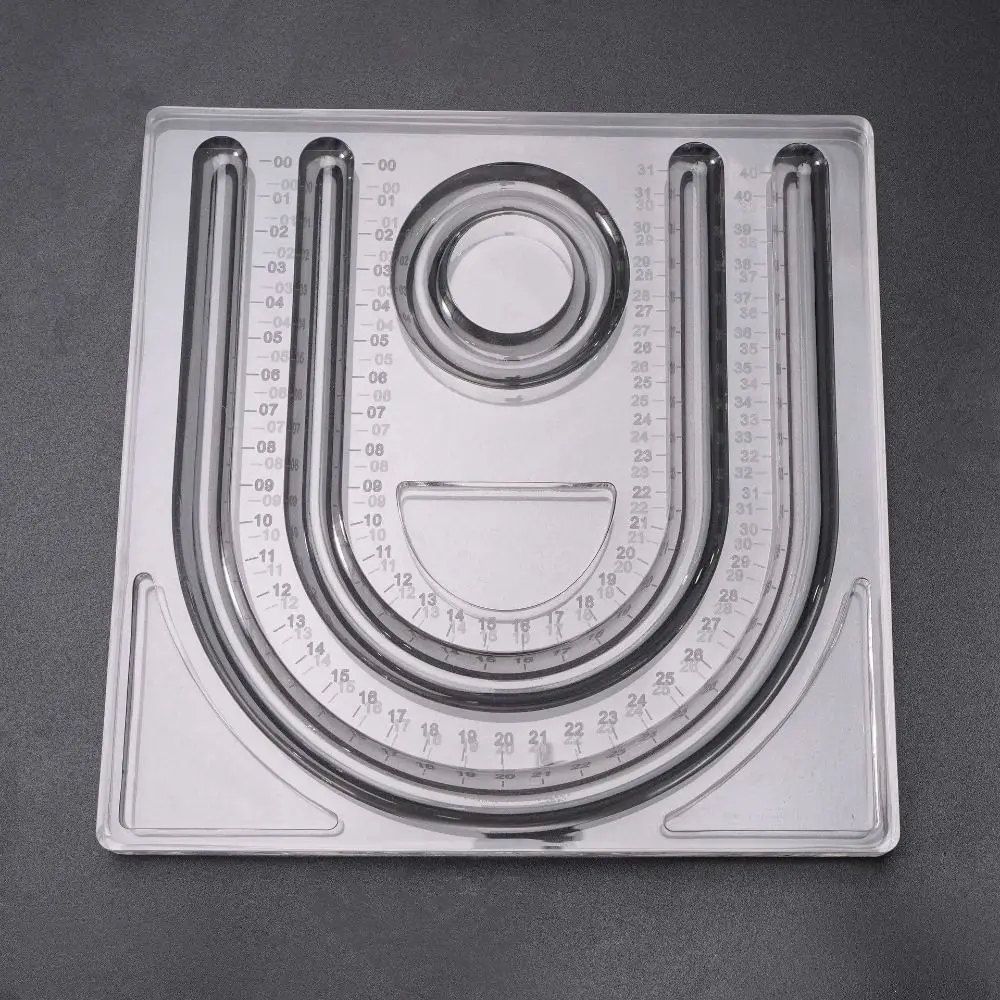 

Акриловый браслет, доска для бисероплетения, несколько канавок, прозрачный дизайн ожерелья, лоток для рукоделия, измерительная доска для рукоделия