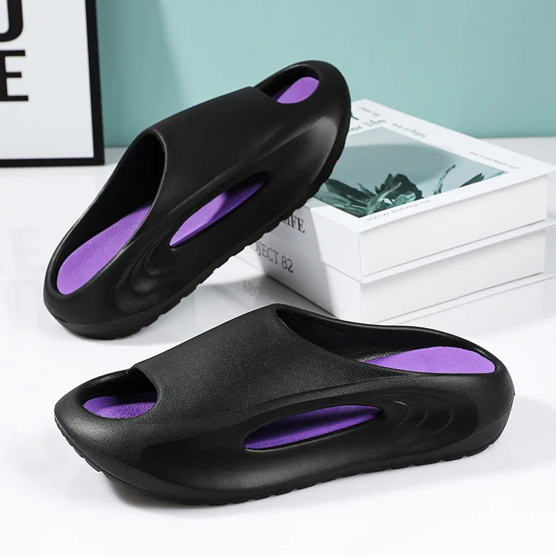 High Quality Men's Sandal Slippers New Summer Light Slippers Men Thick Bottom Slides Soft Eva Slippers Men Casual Beach Shoes