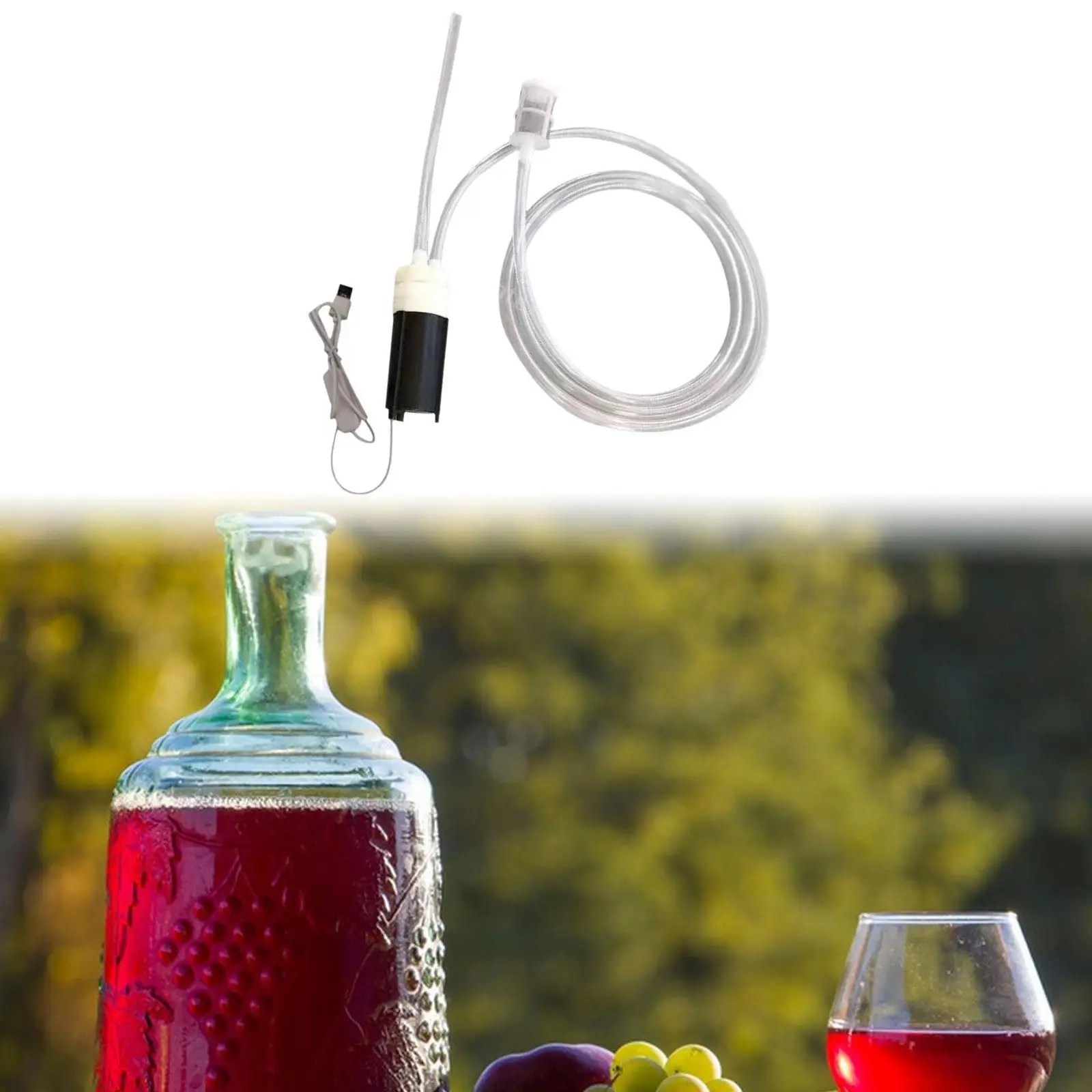 Portable Suction Device Household Brew Equipment ,Soft Tube with Silicone Tube Brew Siphon Pump ,USB Electric Pump