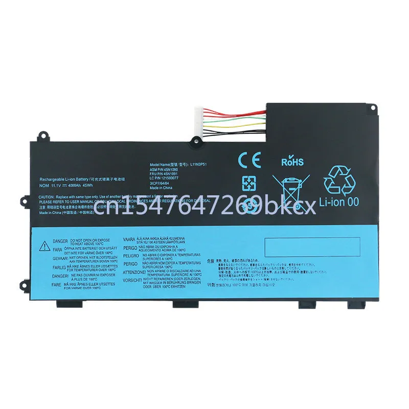 High-quality batteries For  V490U T430U L11N3P51 45N1090 45N1089  notebook battery
