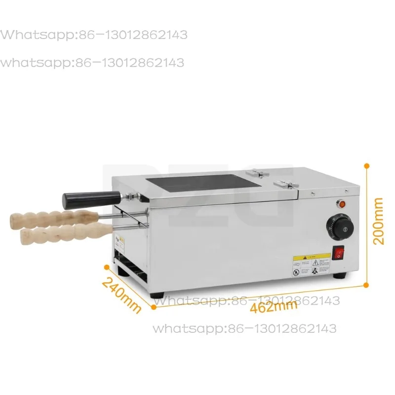 Baking machine 2-roll stainless steel electric oven 1500W ice cream bread cone cutter