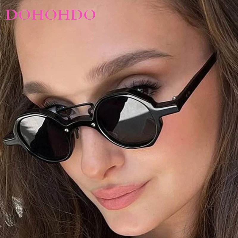 

2025 Vintage Personality Irregular Small Square Frame Women's Sunglasses Steampunk Men Sunglass Driving Traveling Eyewear UV400