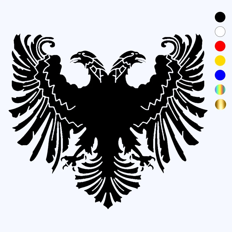 

JP various sizes double headed eagle Fun Car Decal waterproof sticker for car hood bumper rear window 30cmx26cm