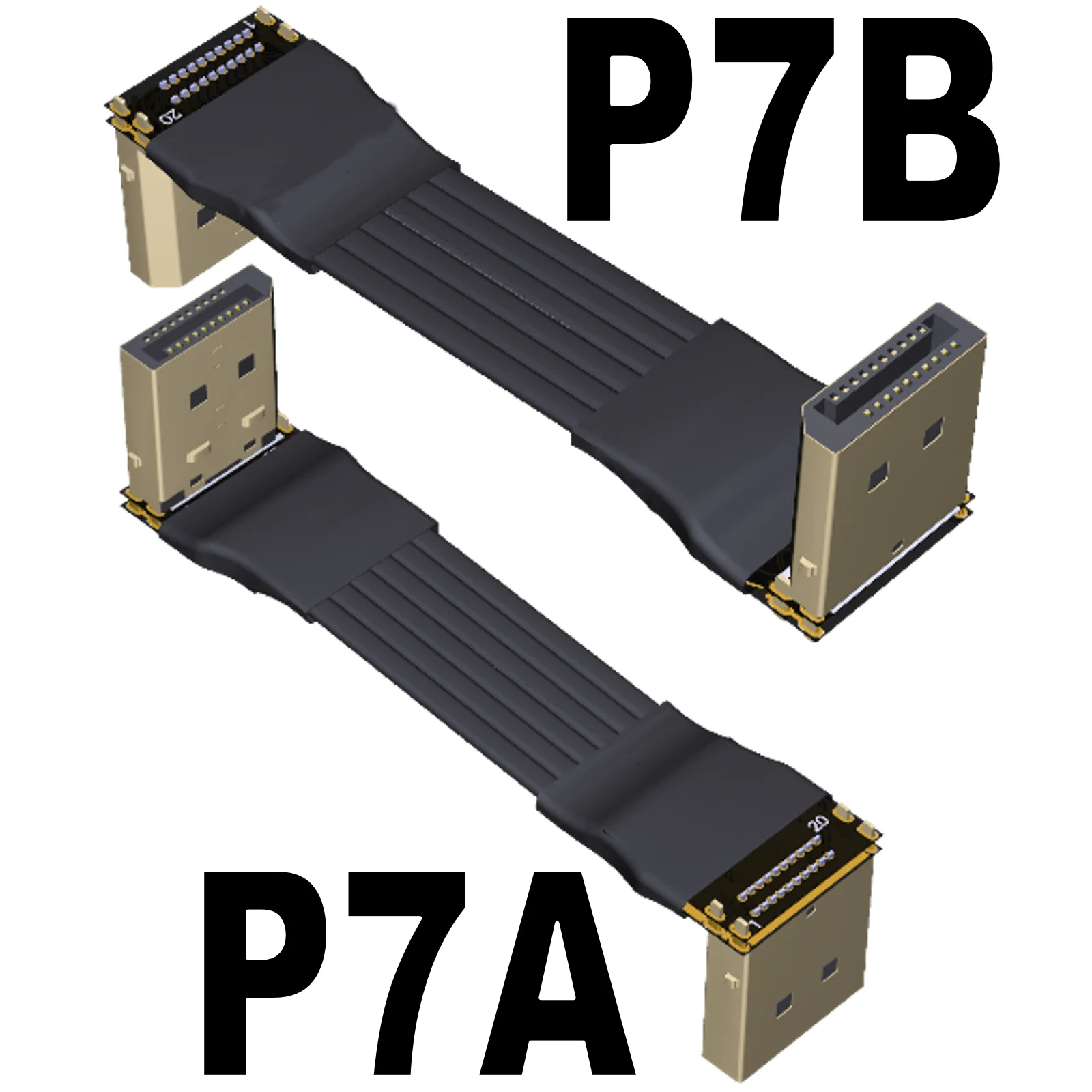 Dp männlich zu männlich verlängerte Linie Displayport dp 1,4 Eck verbindung flaches dünnes weiches Grafikkarten-Verbindungs kabel