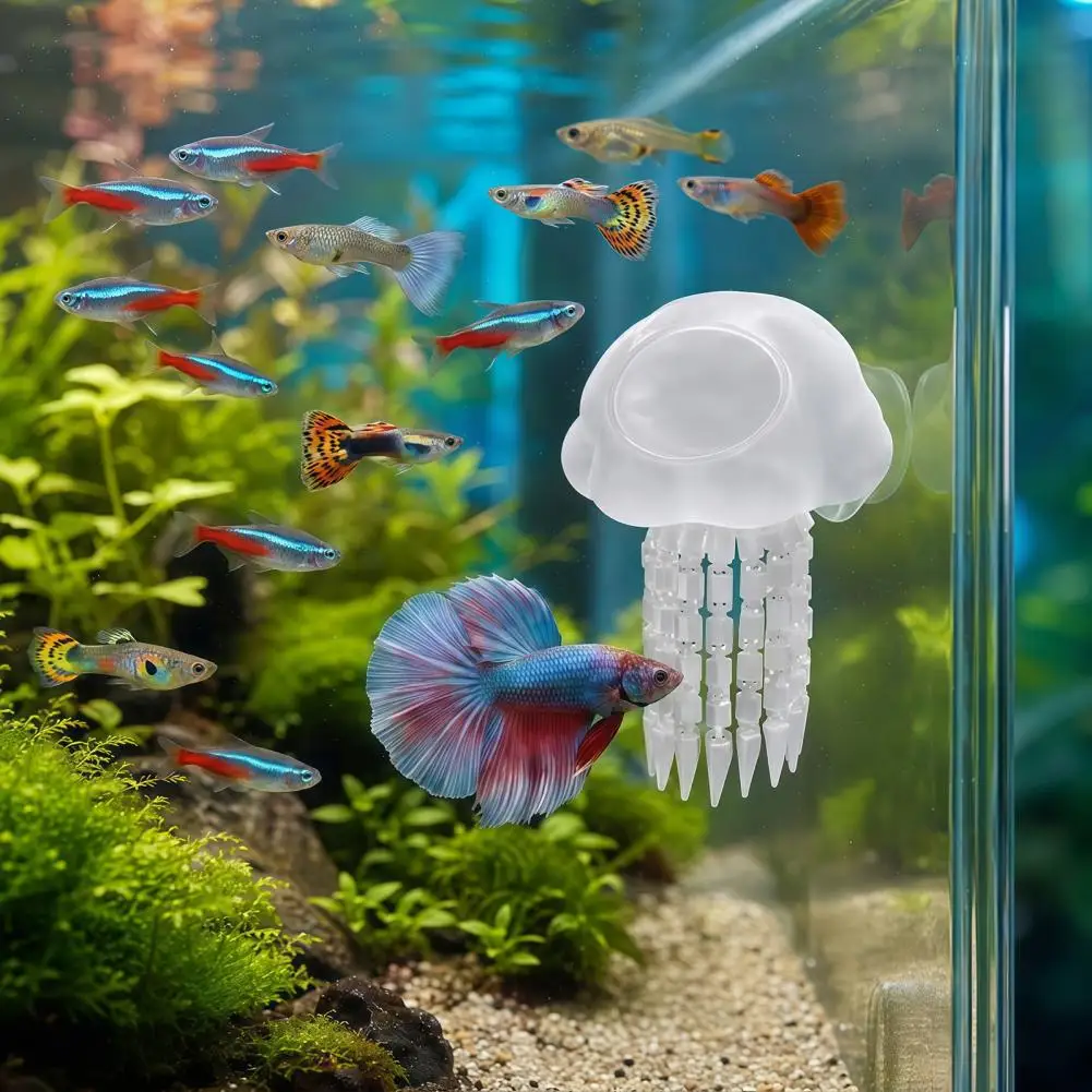 Fish Tank Cave Hideout Aquarium Decoration for Betta Fish Aquarium Floating Jellyfish Hideout 3d Printed Fish Tank Shelter Cave